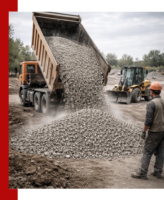 Доставка щебня в Арзамасе крупными и мелкими фракциями