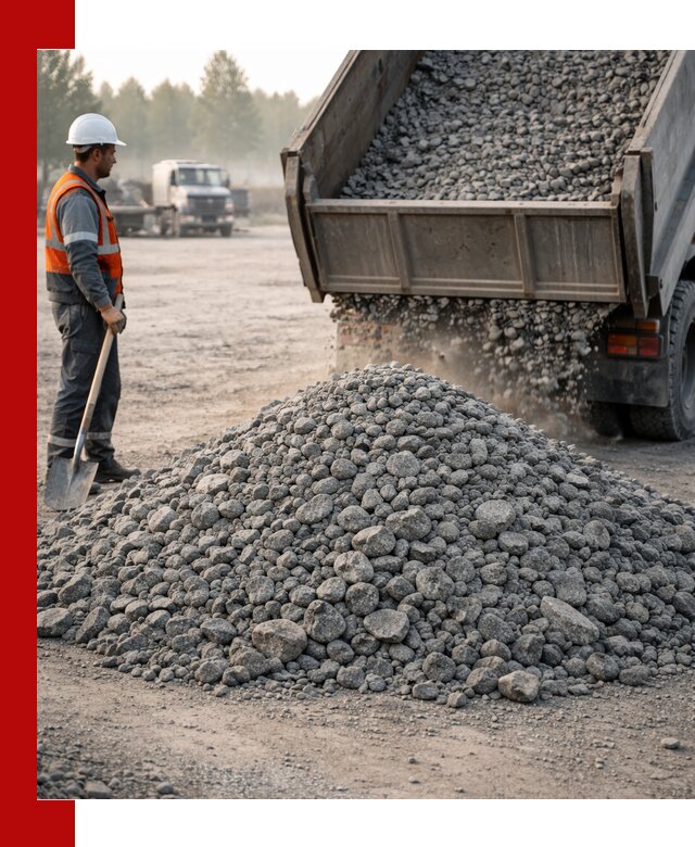 Гранитный щебень фракции 100–201 для строительства в Арзамасе