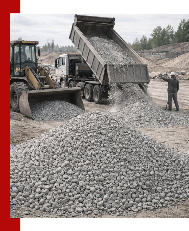 Доставка известнякового щебня фр. 5–20 в Арзамасе