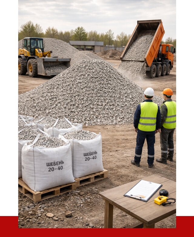 Известняковый щебень 20-40 в Арзамасе от 2281 р. ПРОНЕРУДРзм