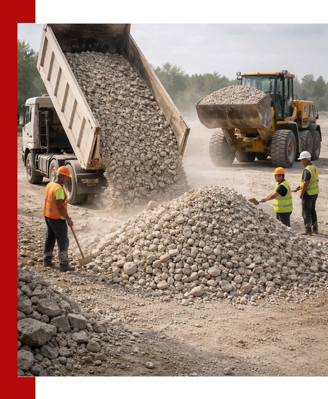 Доставка известнякового щебня фр. 40-70 в Арзамасе