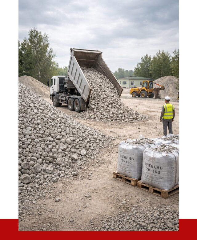 Известняковый щебень фракция 70-150 в Арзамасе от 1358 р. | ПРОНЕРУДРзм