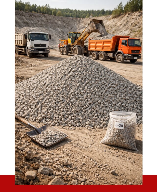 Доломитовый щебень фр. 5-20 в Арзамасе от 4562 р. | ПРОНЕРУДРзм