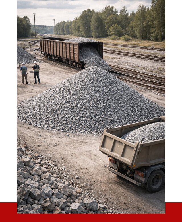 Железнодорожный щебень 20-60 в Арзамасе от 1846 р. | ПРОНЕРУДРзм