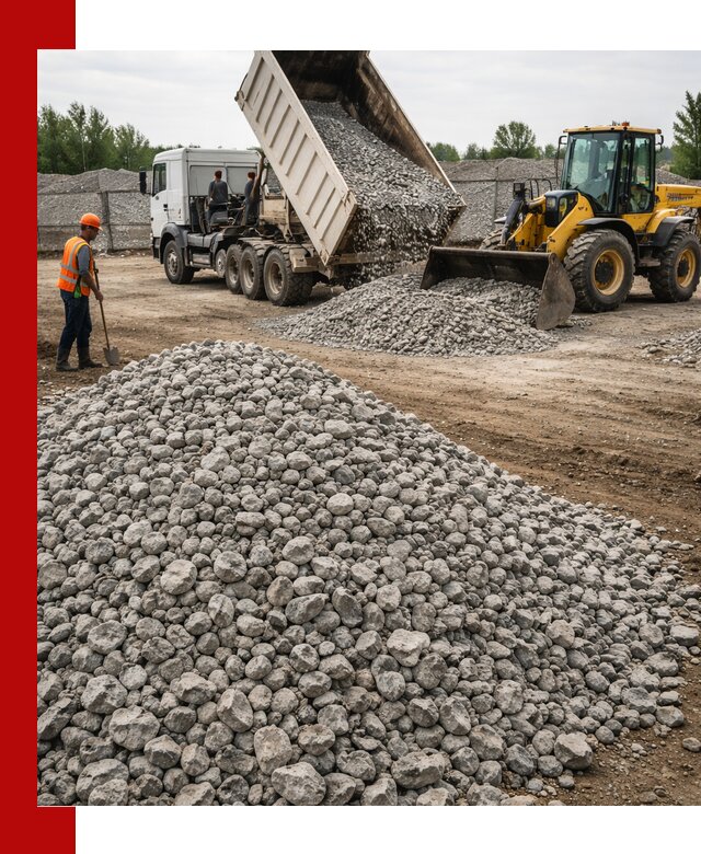 Доставка бетонного щебня фракции 40-70 в Арзамасе