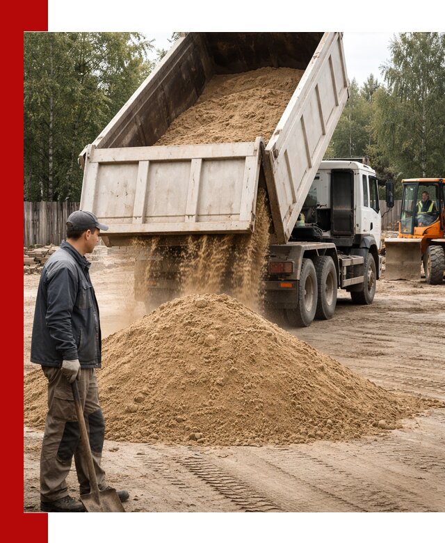 Доставка и продажа песка с разгрузкой в Арзамасе