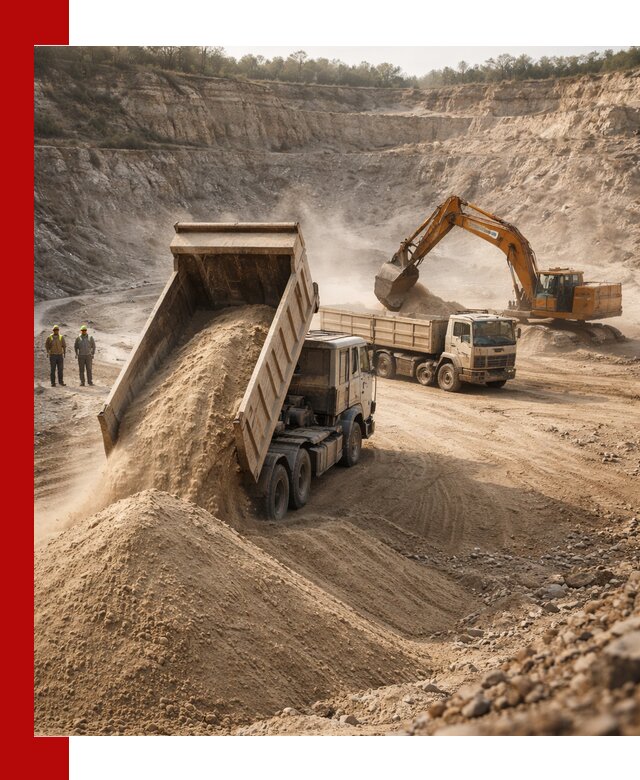 Карьерный песок навалом с доставкой в Арзамасе