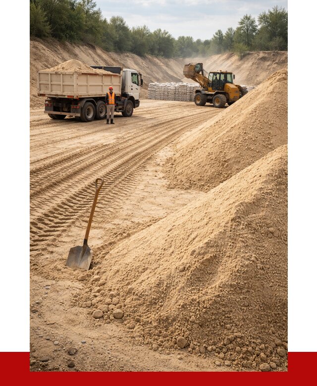 Карьерный песок мелкозернистый в Арзамасе от 9775 р. | ПРОНЕРУДРзм