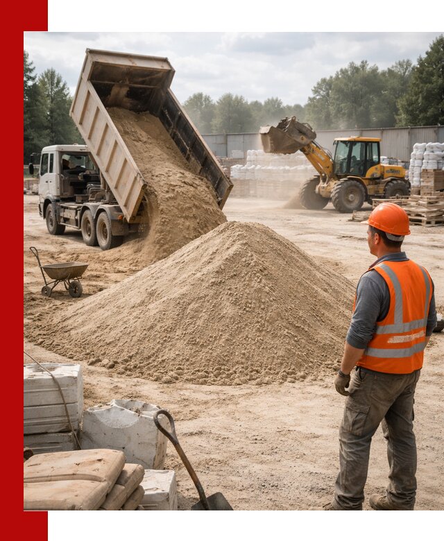 Доставка строительного песка с самосвалом в Арзамасе