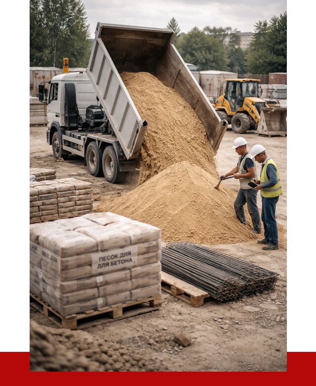 Песок для бетона в Арзамасе от 2715 р. с доставкой, ПРОНЕРУДРзм