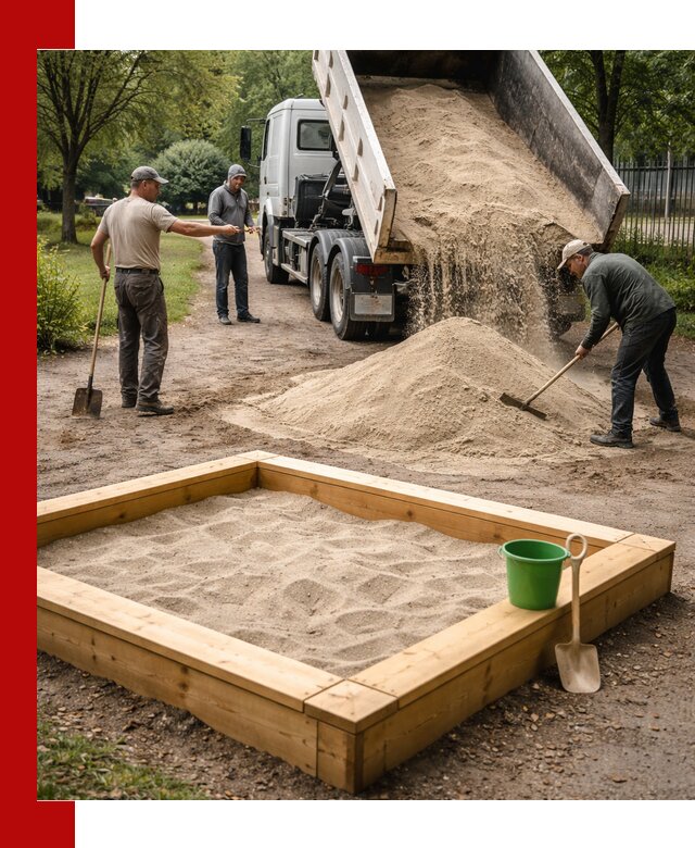 Песок для песочницы с доставкой в Арзамасе недорого и чистый