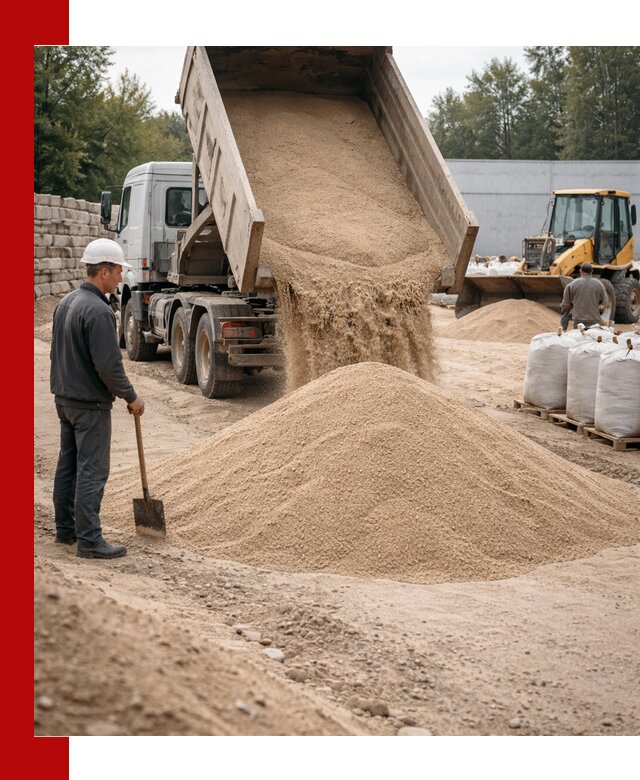 Кварцевый песок фракция 0–3 мм с доставкой в Арзамасе