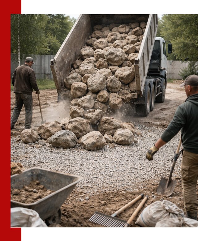 Доставка и укладка булыжника в Арзамасе