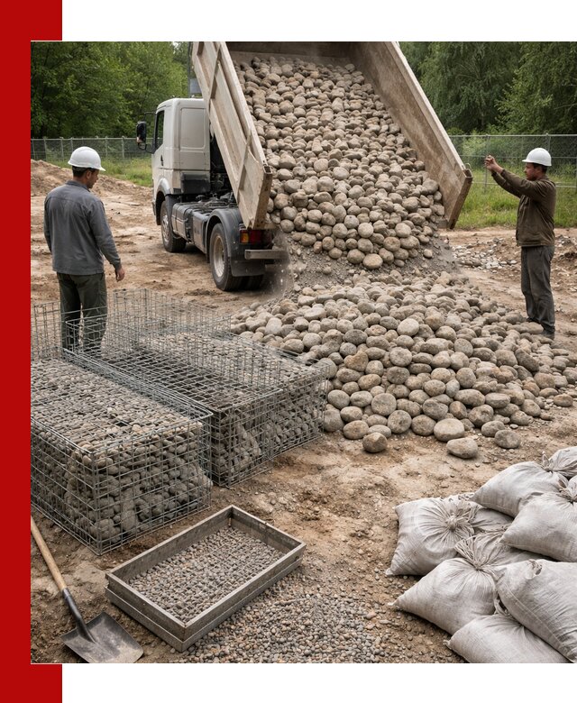 Камень для габионов фракция 70–151 в Арзамасе