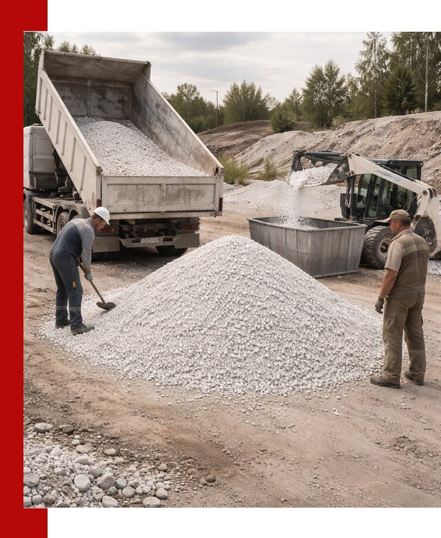 Доставка и продажа белой мраморной крошки в Арзамасе