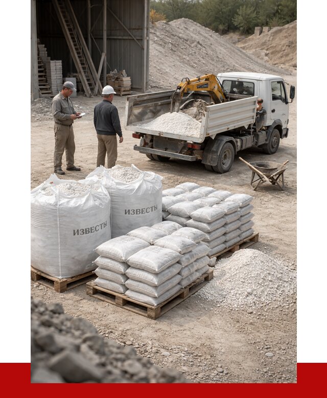 Известь строительная в Арзамасе с доставкой от 4562 р. | ПРОНЕРУДРзм