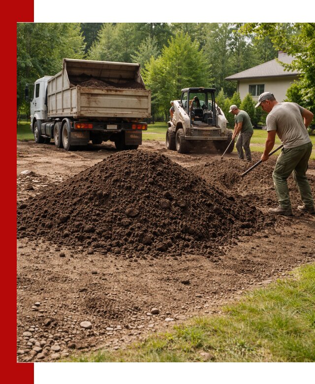 Доставка и укладка грунта для газона в Арзамасе