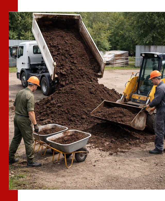 Доставка торфо-земляной смеси в Арзамасе для огорода и ландшафта