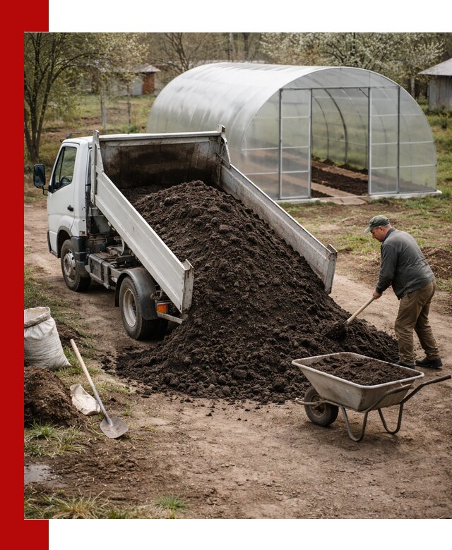 Чернозем для теплицы с доставкой в Арзамасе