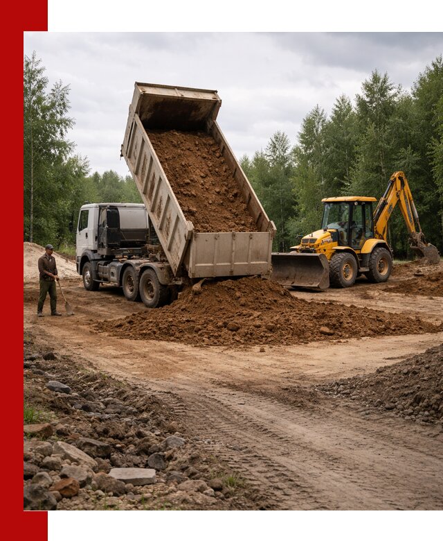 Доставка суглинка самосвалами в Арзамасе подсыпка и планировка