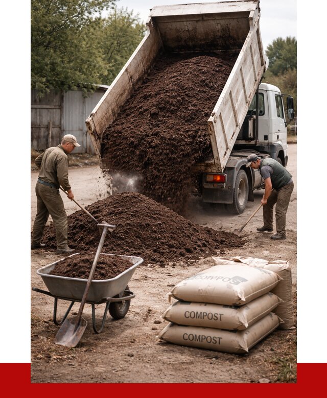Купить компост в Арзамасе от 4562 р. за куб с доставкой | ПРОНЕРУДРзм