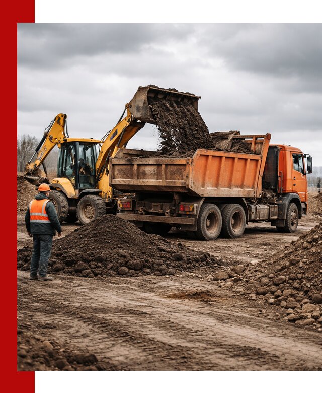 Вывоз грунта и строительного мусора в Арзамасе грузовыми самосвалами