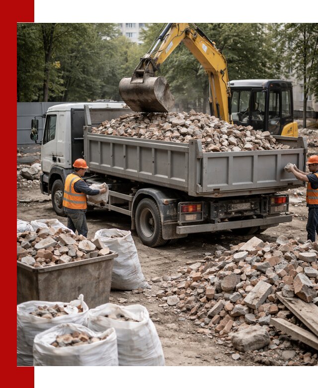 Вывоз строительного мусора в Арзамасе с самосвалами и контейнерами