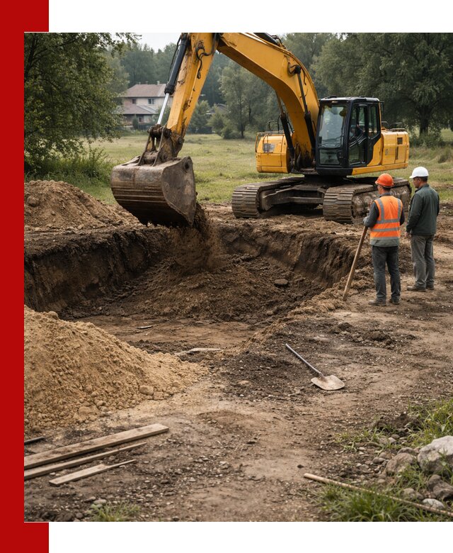 Рытье котлована под фундамент в Арзамасе (быстро и недорого)