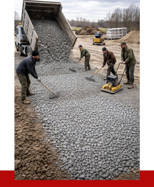 Устройство щебеночной подушки в Арзамасе от 4887 р. ПРОНЕРУДРзм