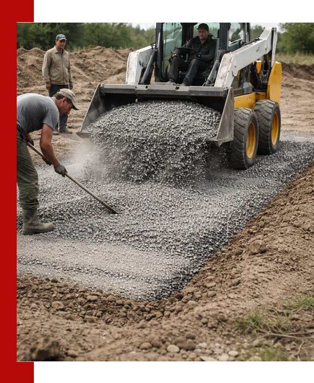 Устройство щебеночной подушки в Арзамасе для дорог и фундаментов